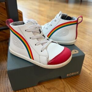 Bobux Kids Sneakers with Rainbow Stripes